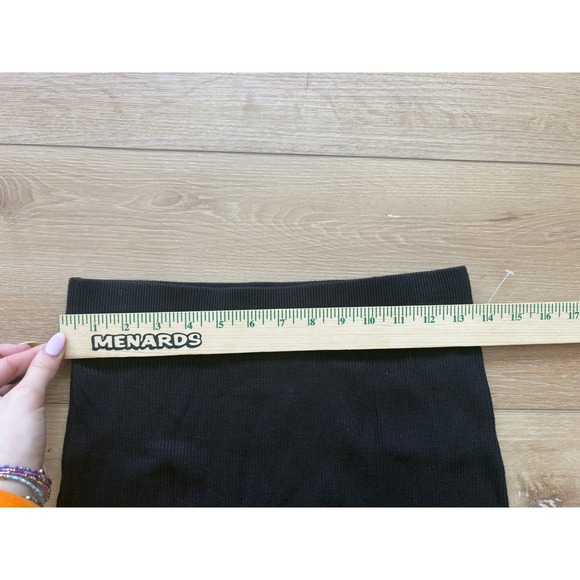 Rachel Zoe Womens 2 Piece Rib Knit Set Black White Top Midi Skirt size Small - Picture 2 of 6